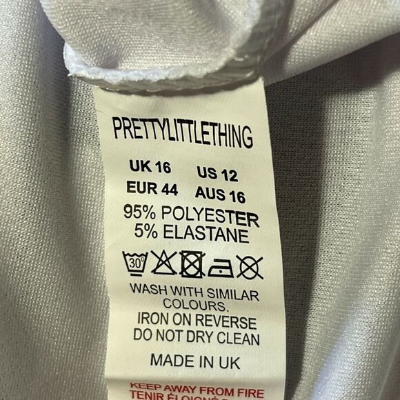 Pretty Little Thing Skirt Womens 12 White Stretch Casual Short Straight Pencil - Picture 6 of 10